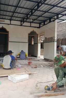 Renovasi Musala Darrur Rohman Hampir Rampung, Satgas TMMD Kebut Sasaran Fisik